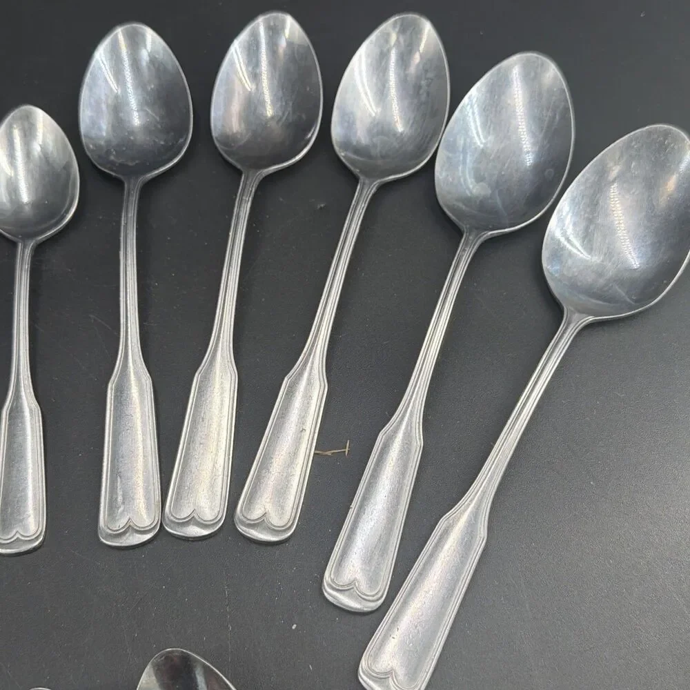 VTG Lifetime Cutlery LUC Stainless Flatware Set MCM Retro Scrolls Japan